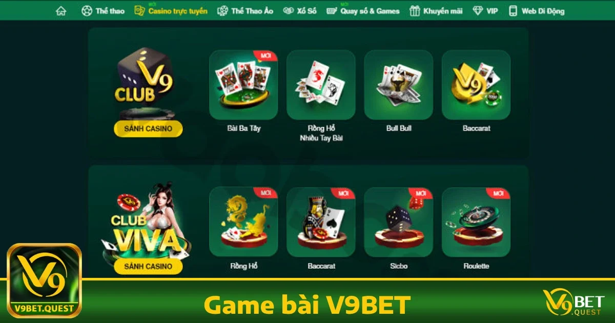 Game Bài v9bet – Trải Nghiệm Cá Cược Độc Đáo