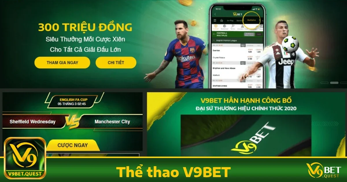 Thể Thao v9bet – Cược Mọi Giải Đấu Với Tỷ Lệ Ưu Đãi