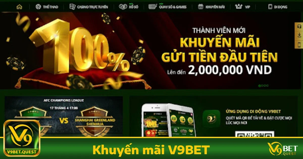 Khuyến Mãi Hấp Dẫn Tại v9bet – Nhận Thưởng Mỗi Ngày